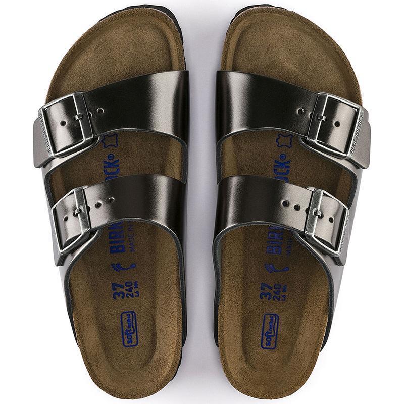 Arizona Birkenstock Soft Footbed Kozene Damske Čierne | SK 46LIS